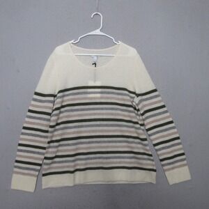 41 Hawthorne Cashmere Sweater Women XL Stripe Soft Cozy Minimalist Capsule NWT